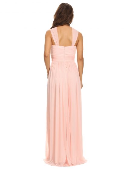 3204 | Pleated Top Stretch Chiffon Bridesmaid Dress - Image 6