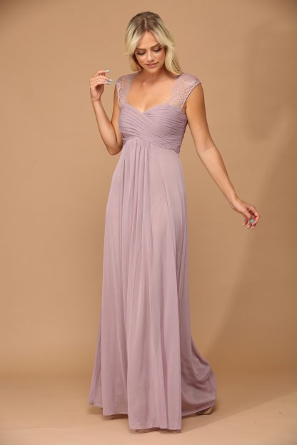 3073 - Stretch Chiffon Bridesmaid Gown with Maternity Option