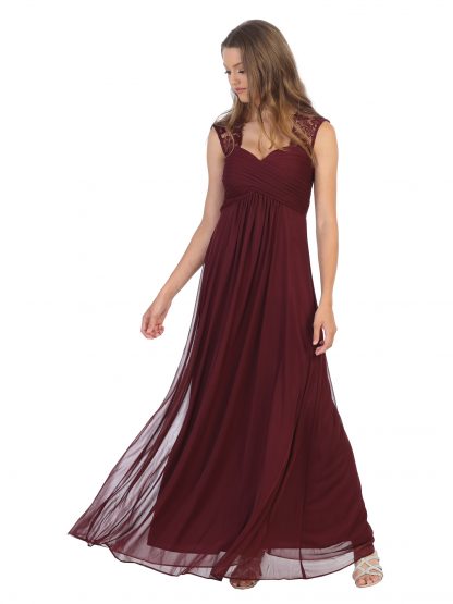 3073 - Stretch Chiffon Bridesmaid Gown with Maternity Option - Image 18