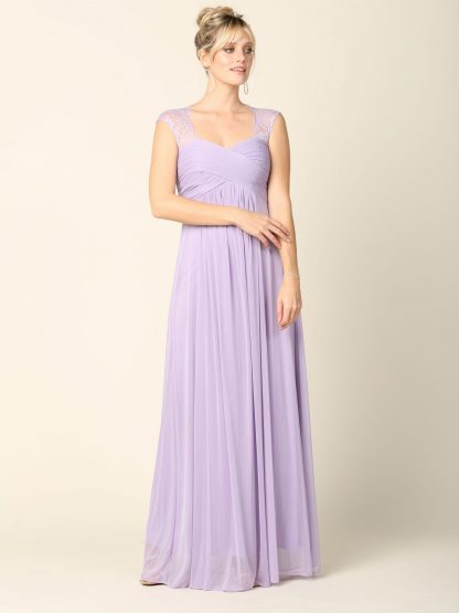3073 - Stretch Chiffon Bridesmaid Gown with Maternity Option - Image 6