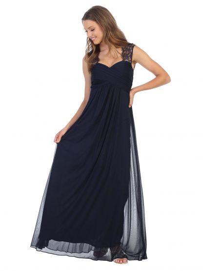3073 - Stretch Chiffon Bridesmaid Gown with Maternity Option - Image 20
