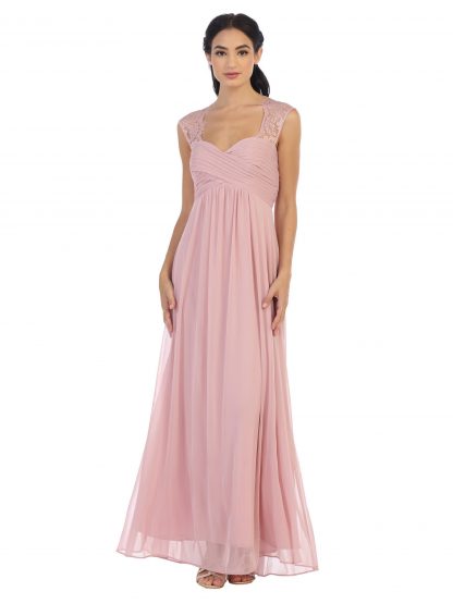 3073 - Stretch Chiffon Bridesmaid Gown with Maternity Option - Image 12