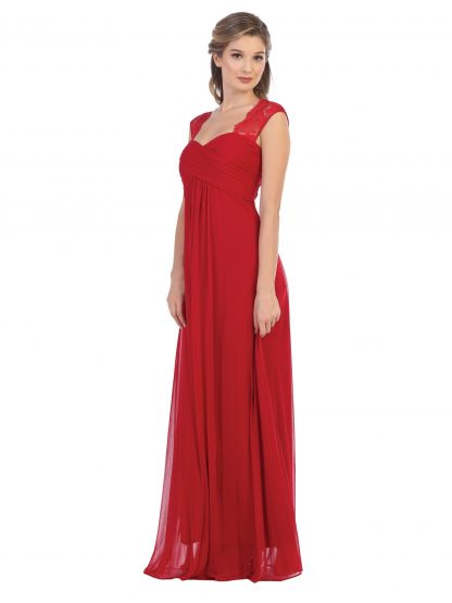 3073 - Stretch Chiffon Bridesmaid Gown with Maternity Option - Image 14