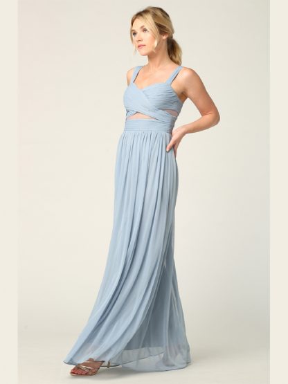 3125 | Stretch Chiffon Sheer Panel Dress