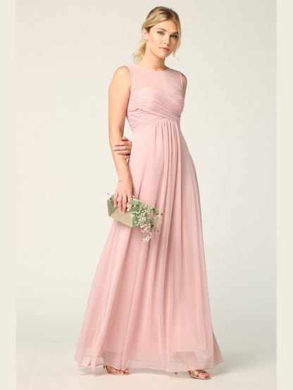 3153 | Stretch Chiffon Gown With Sweetheart Bodice and Empire Waist, Maternity Option - Image 5