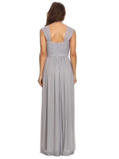 3204 | Pleated Top Stretch Chiffon Bridesmaid Dress - Image 5