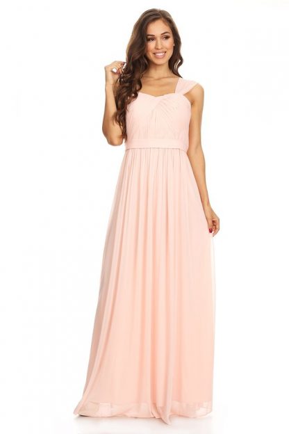 3204 | Pleated Top Stretch Chiffon Bridesmaid Dress - Image 7