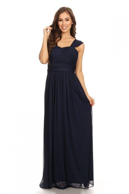 3204 | Pleated Top Stretch Chiffon Bridesmaid Dress - Image 10