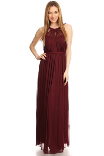 3252 | Stretch Chiffon Halter Bridesmaid Dress - Image 13