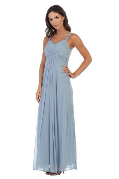 3269 - Stretch Chiffon Gown with Pleats - Image 16