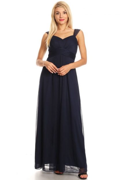 3269 - Stretch Chiffon Gown with Pleats - Image 17