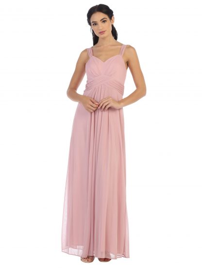 3269 - Stretch Chiffon Gown with Pleats - Image 11