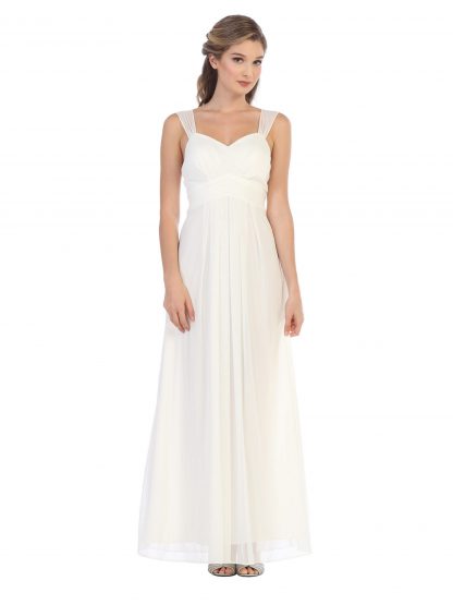 3269 - Stretch Chiffon Gown with Pleats - Image 12
