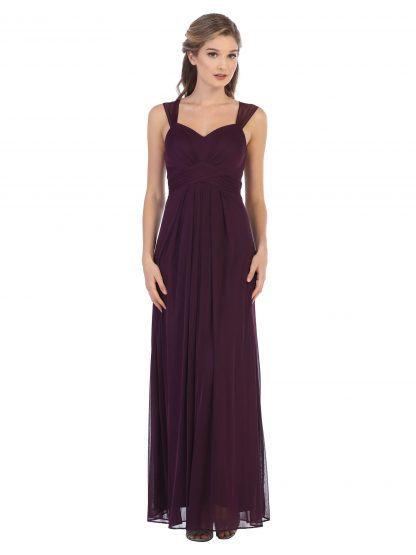 3269 - Stretch Chiffon Gown with Pleats - Image 15