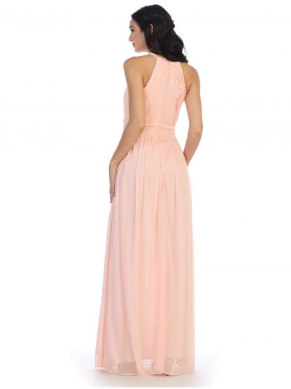 3281 - Halter Pleated Bridesmaid Dress - Image 13
