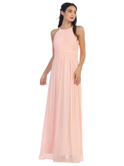 3281 - Halter Pleated Bridesmaid Dress - Image 12