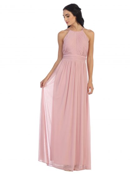 3281 - Halter Pleated Bridesmaid Dress - Image 19
