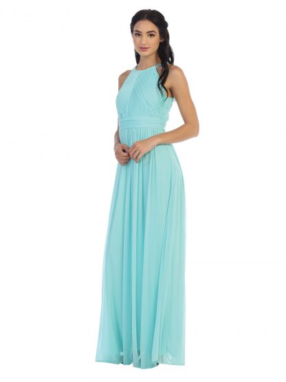 3281 - Halter Pleated Bridesmaid Dress - Image 20