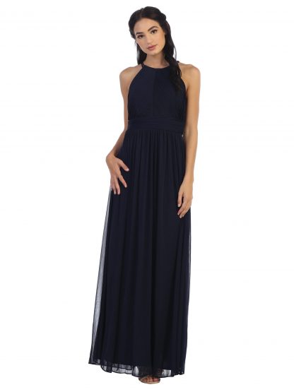 3281 - Halter Pleated Bridesmaid Dress - Image 22