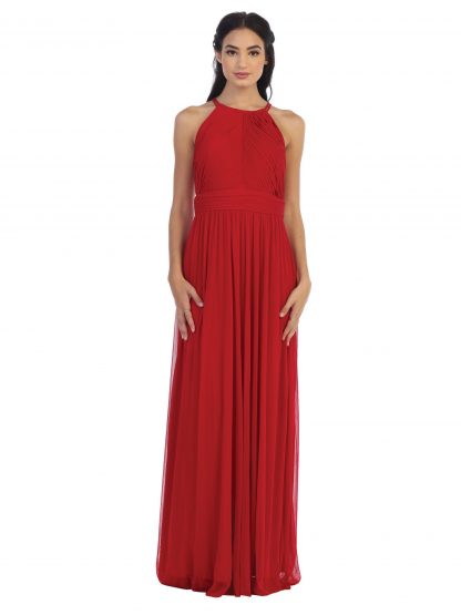 3281 - Halter Pleated Bridesmaid Dress - Image 21
