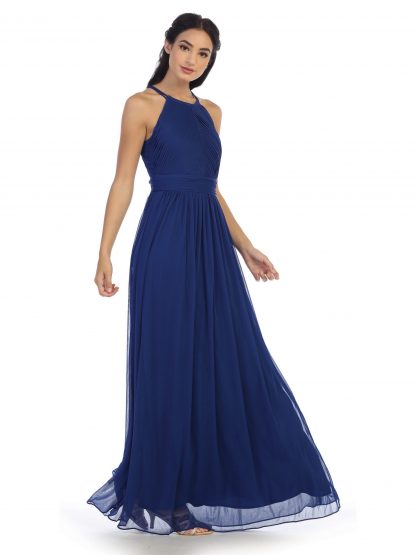 3281 - Halter Pleated Bridesmaid Dress - Image 15