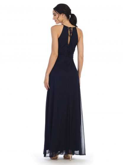 3282 - Halter Tie Back Chiffon Bridesmaid Dress - Image 5