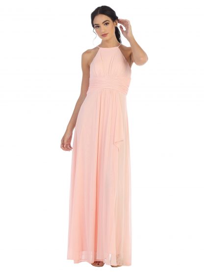 3282 - Halter Tie Back Chiffon Bridesmaid Dress - Image 7