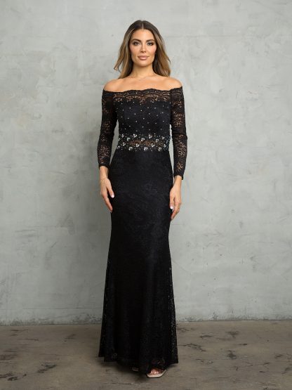 3287 - Lace Off Shoulder Illusion Dress - Image 8