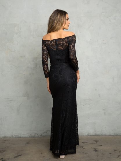3287 - Lace Off Shoulder Illusion Dress - Image 9