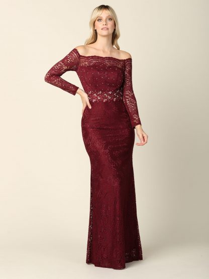 3287 - Lace Off Shoulder Illusion Dress - Image 10