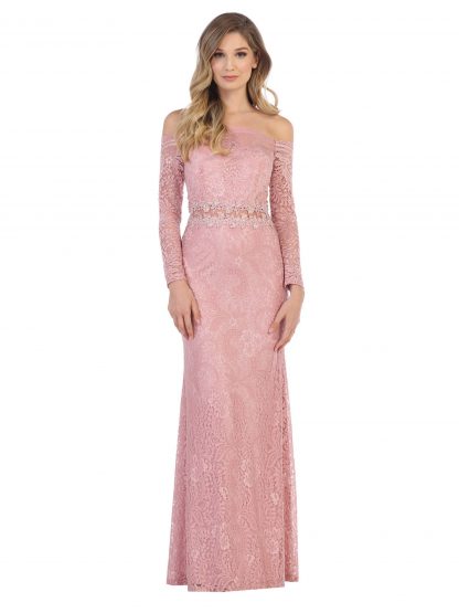 3287 - Lace Off Shoulder Illusion Dress - Image 14