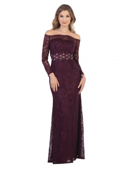 3287 - Lace Off Shoulder Illusion Dress - Image 17