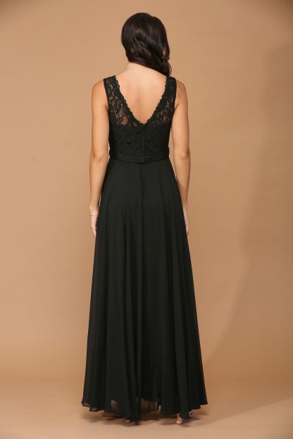 3299 - Sleeveless Lace And Chiffon Bm Dress - Image 4