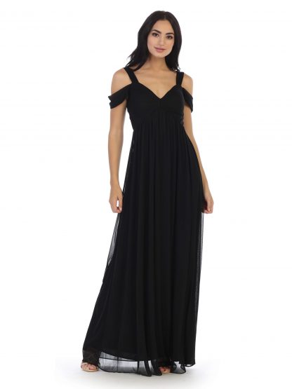 3321 - Empire Waist Off Shoulder Gown - Image 11