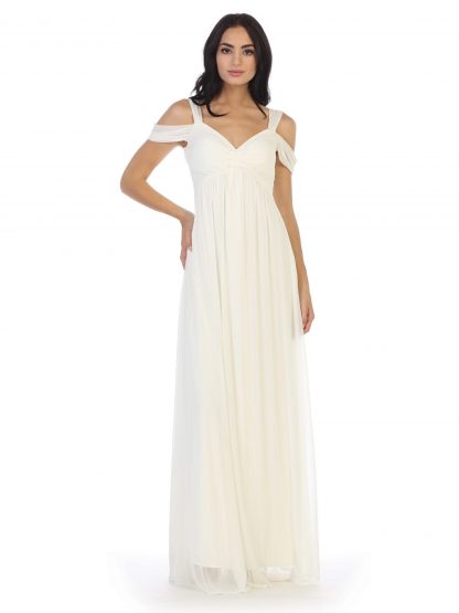 3321 - Empire Waist Off Shoulder Gown - Image 10