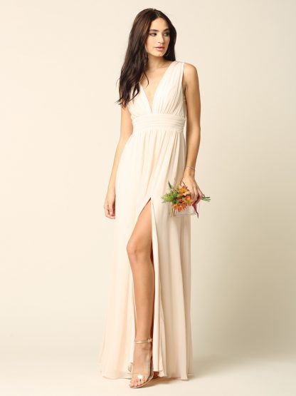 3329 - V-neck Front And Back Grecian Dress - Image 11