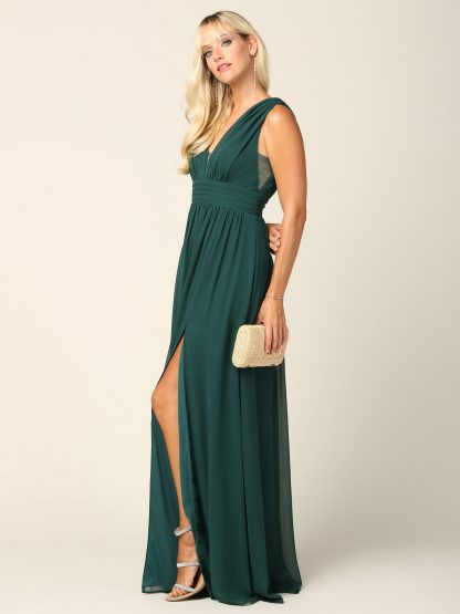 3329 - V-neck Front And Back Grecian Dress - Image 2