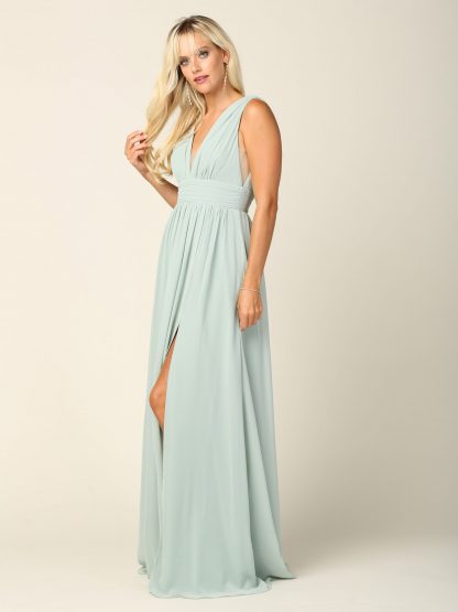 3329 - V-neck Front And Back Grecian Dress - Image 3