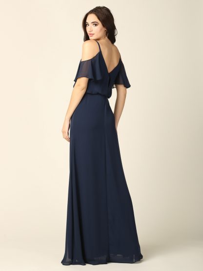 3333 - Blouson Top Gown With Cold Shoulder Details - Image 11