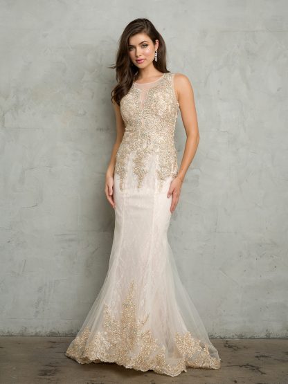 5135 - Sleeveless Lace Mermaid Gown