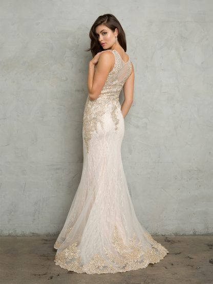 5135 - Sleeveless Lace Mermaid Gown - Image 2