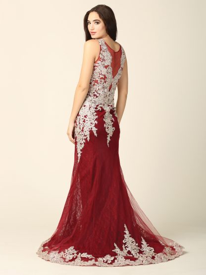 5135 - Sleeveless Lace Mermaid Gown - Image 6