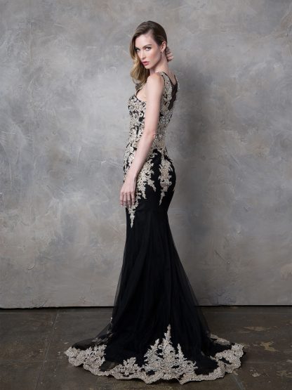 5135 - Sleeveless Lace Mermaid Gown - Image 4