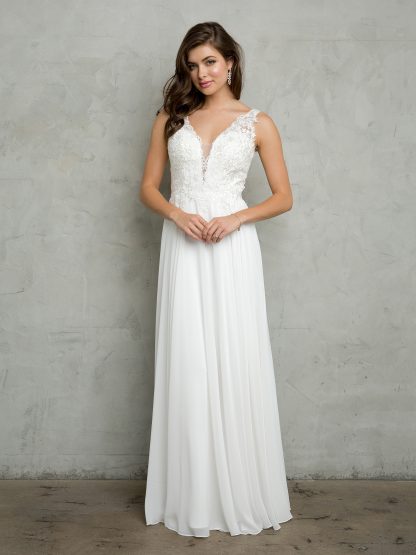 5201 - Embroidered Lace Bodice Gown - Image 2