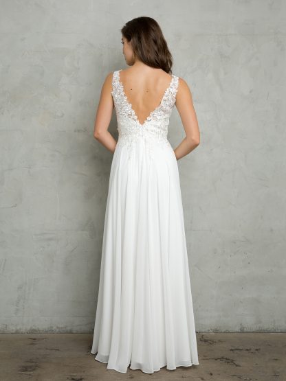 5201 - Embroidered Lace Bodice Gown - Image 3