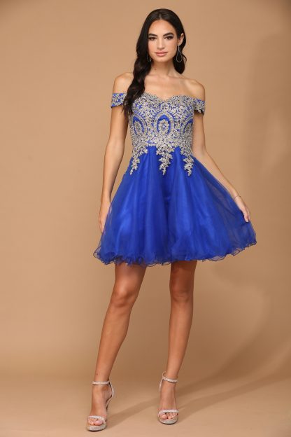 5208 - Short Tulle Off Shoulder Dress - Image 4