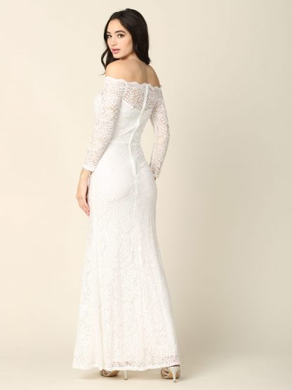 3287 - Lace Off Shoulder Illusion Dress - Image 13