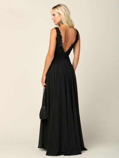 5201 - Embroidered Lace Bodice Gown - Image 6