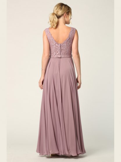 3299 - Sleeveless Lace And Chiffon Bm Dress - Image 15