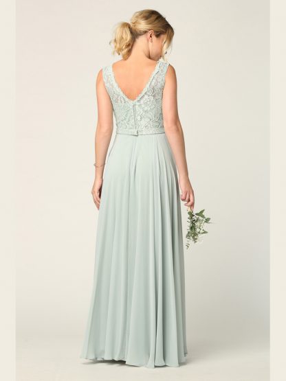 3299 - Sleeveless Lace And Chiffon Bm Dress - Image 11